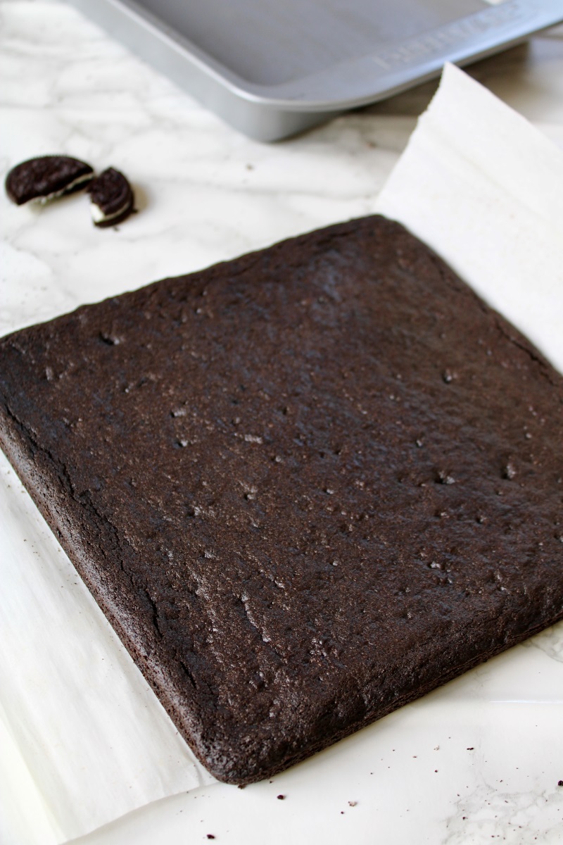 Chocolate Oreo cookie base for Homemade ice cream sandwiches 